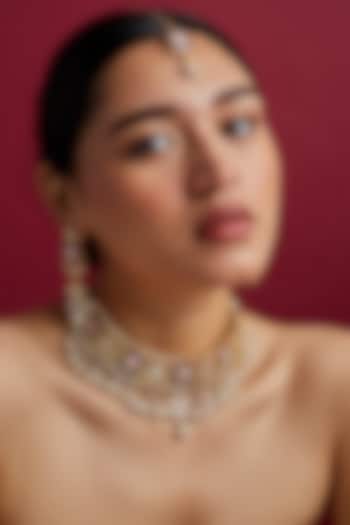 Gold Plated Pearl Choker Necklace Set by Minaki at Pernia's Pop Up Shop