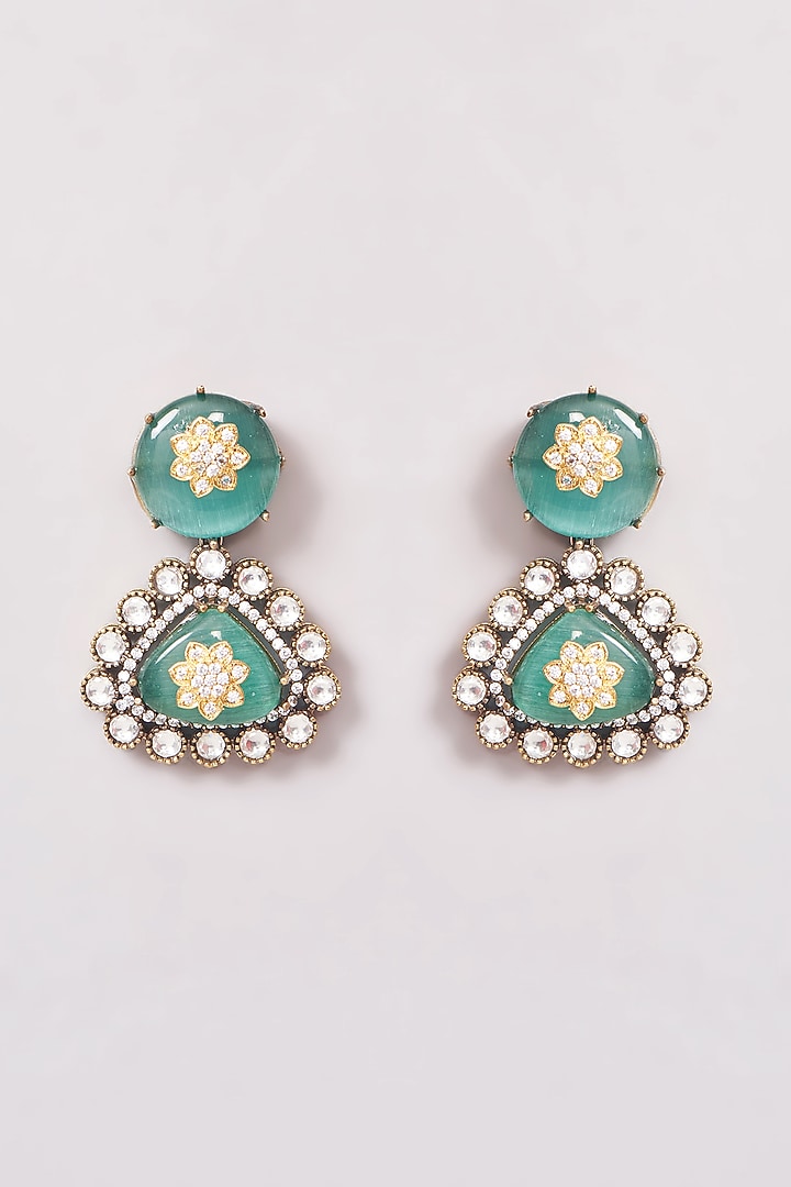 Two-Tone Finish Kundan Polki & Crystal Necklace Set by Minaki at Pernia's Pop Up Shop