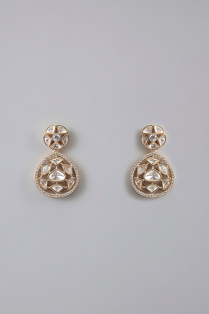 Gold Plated Kundan Polki Pendant Necklace Set by Minaki at Pernia's Pop Up Shop