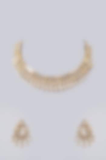 Gold Plated Cubic Zirconia Necklace Set by Minaki at Pernia's Pop Up Shop
