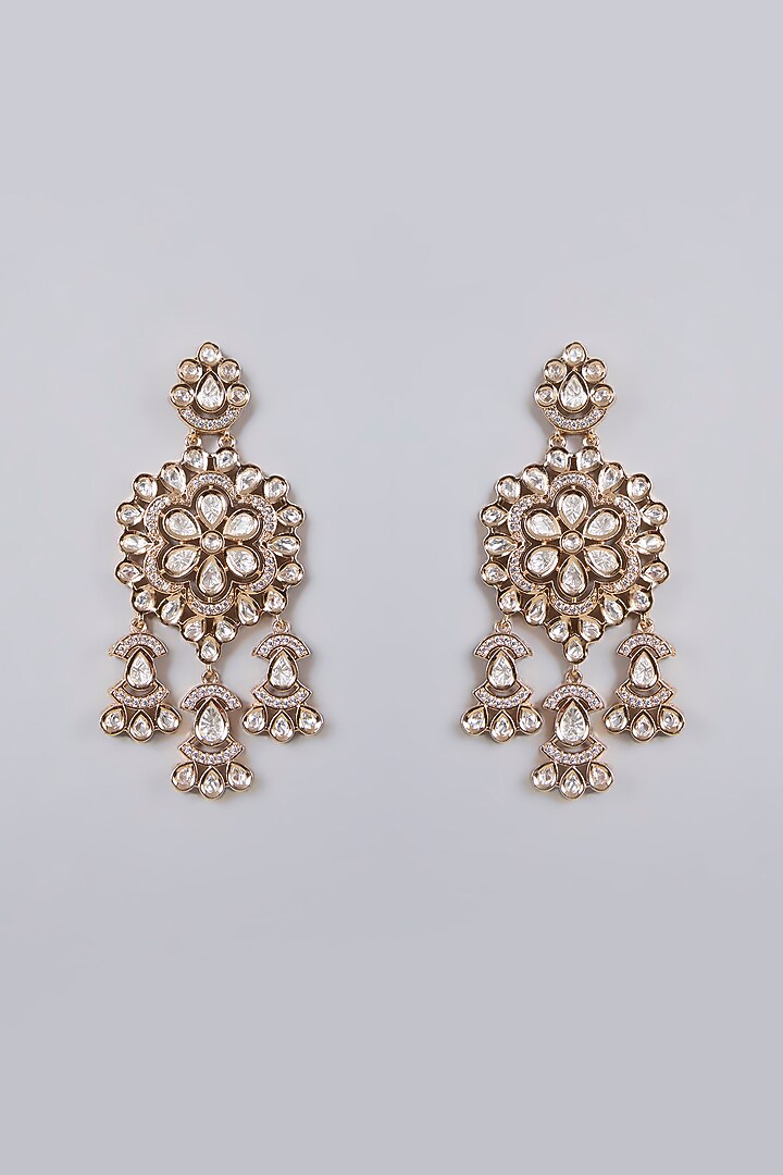Gold Plated Kundan Polki & Crystal Necklace Set by Minaki at Pernia's Pop Up Shop
