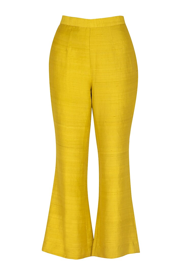 Deep Yellow Embroidered Kurta Set by Mint Blush at Pernia's Pop Up Shop