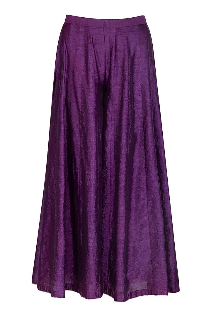 Purple Embroidered Wedding Anarkali Set by Mint Blush at Pernia's Pop Up Shop