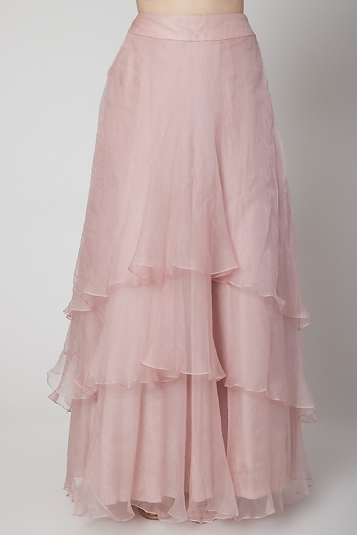 Rose Gold Pink Embroidered Skirt Set by Mint Blush at Pernia's Pop Up Shop