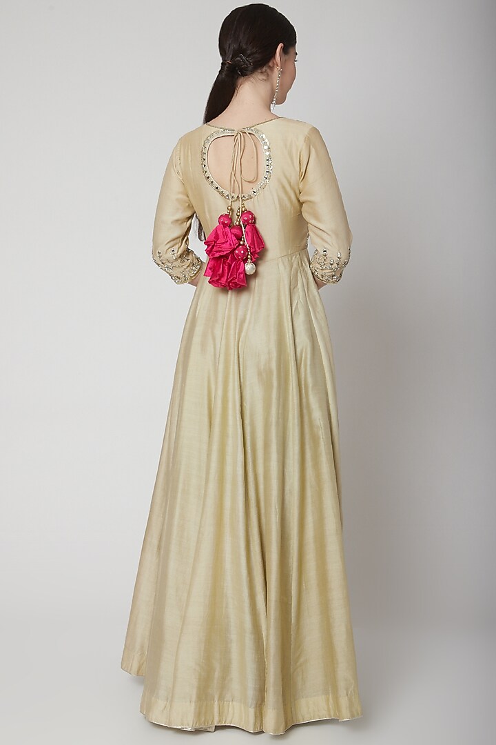 Pista Green Embroidered Wedding Anarkali With Dupatta by Mint Blush at Pernia's Pop Up Shop