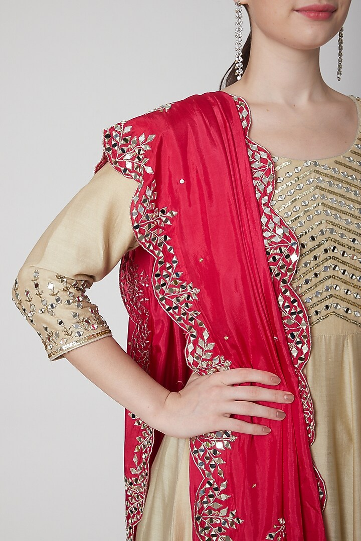Pista Green Embroidered Wedding Anarkali With Dupatta by Mint Blush at Pernia's Pop Up Shop