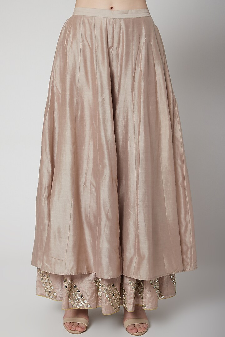 Blush Pink Embroidered & Layered Kurta Set by Mint Blush at Pernia's Pop Up Shop