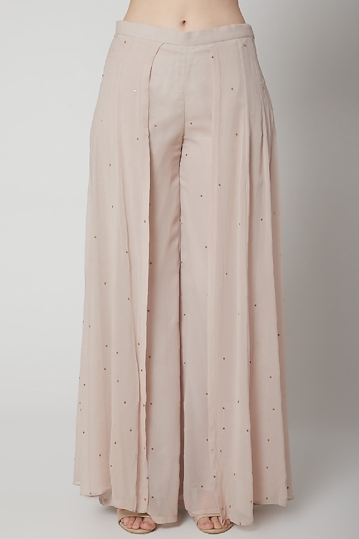 Blush Pink Embroidered Crop Top Set by Mint Blush at Pernia's Pop Up Shop