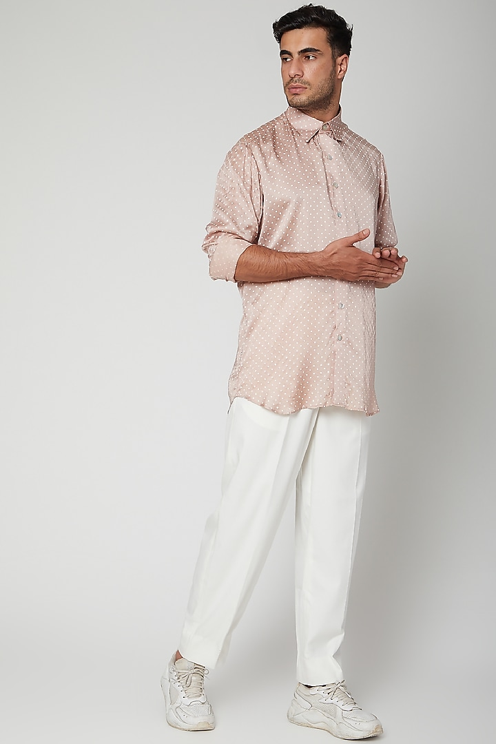 Lilac Shirt With Pajama Pants by Mint Blush Men