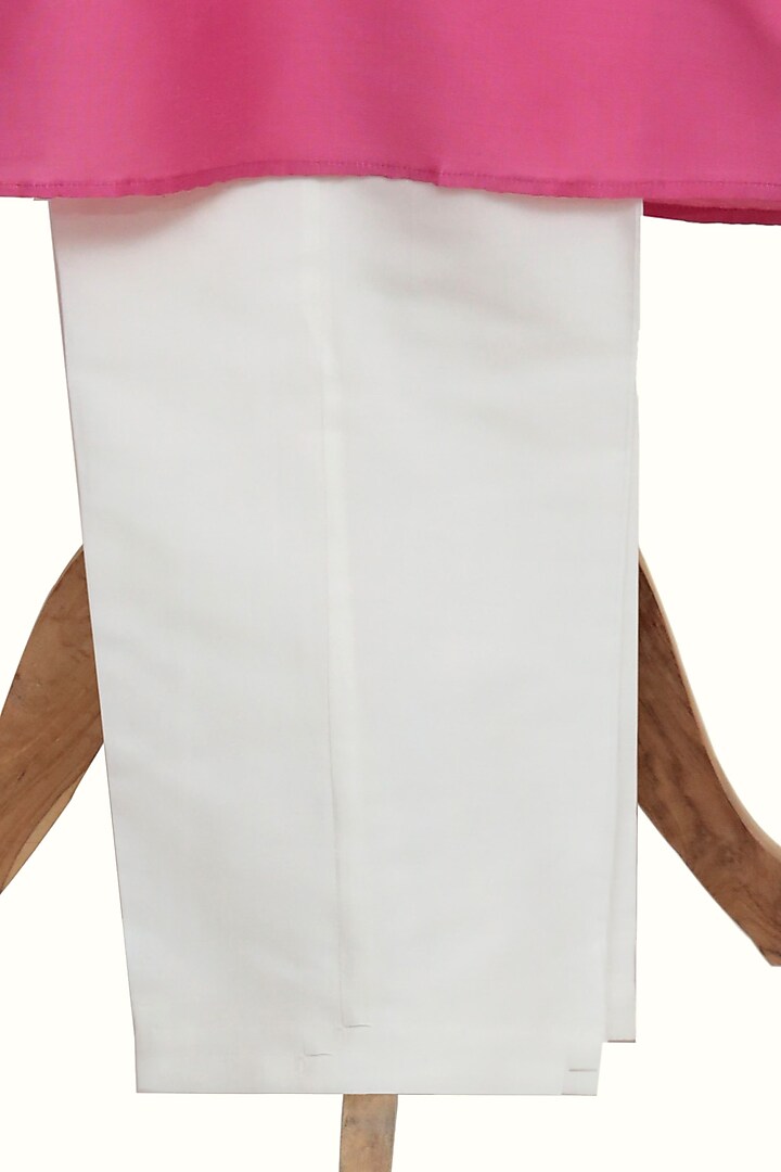 Pink Chanderi Silk Kurta Set For Set For Boys by MINIME ORGANICS at Pernia's Pop Up Shop