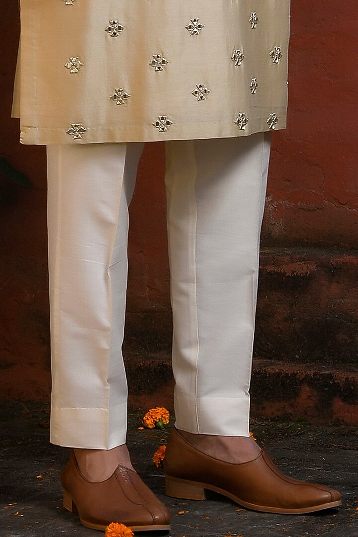 Pista Green Silk Motif & Mirror Embroidered Kurta Set by Mint Blush Men at Pernia's Pop Up Shop