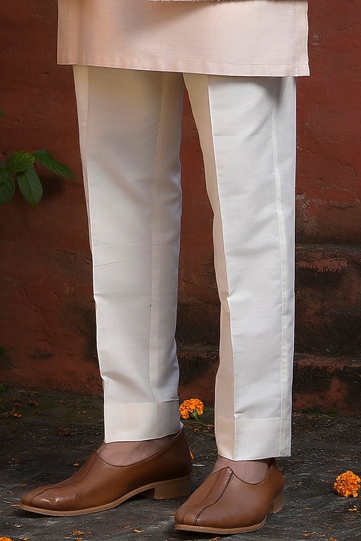 Rose Gold Cotton Silk Thread Embroidered Wedding Indowestern Set by Mint Blush Men at Pernia's Pop Up Shop