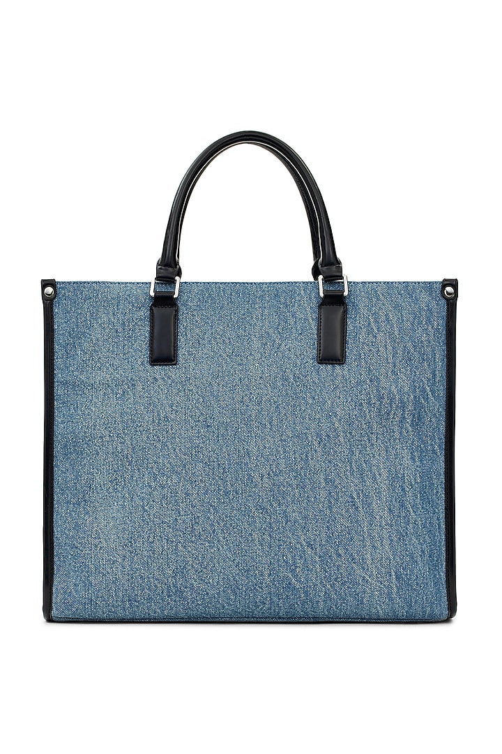 Blue & Black Denim Tote Bag by Miraggio at Pernia's Pop Up Shop