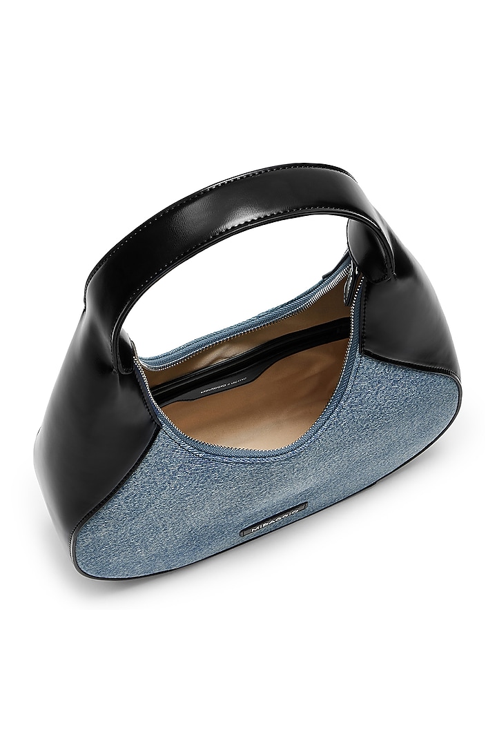 Blue & Black Denim Shoulder Bag by Miraggio at Pernia's Pop Up Shop