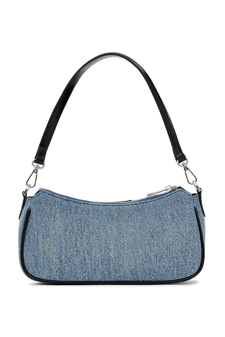 Blue & Black Denim Shoulder Bag by Miraggio at Pernia's Pop Up Shop