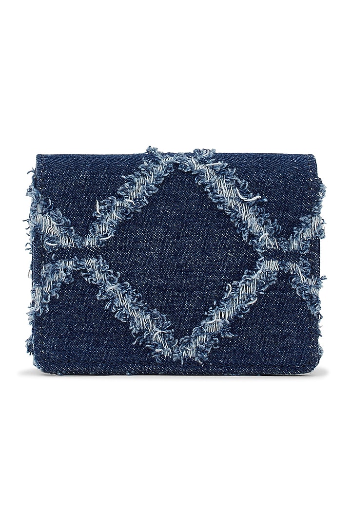 Blue Denim & Faux Leather Mini Crossbody Bag by Miraggio at Pernia's Pop Up Shop