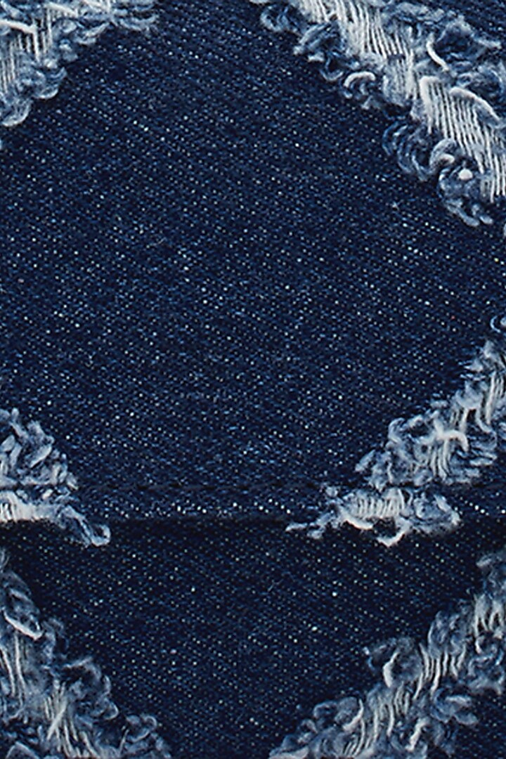Blue Denim & Faux Leather Mini Crossbody Bag by Miraggio at Pernia's Pop Up Shop