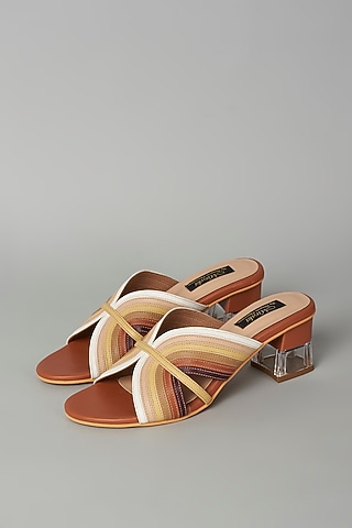Multi-Coloured Vegan Leather Sandals by Miraki