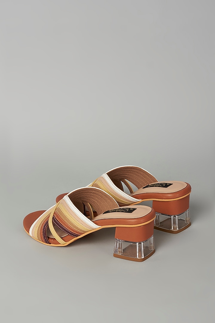 Multi-Coloured Vegan Leather Sandals by Miraki at Pernia's Pop Up Shop