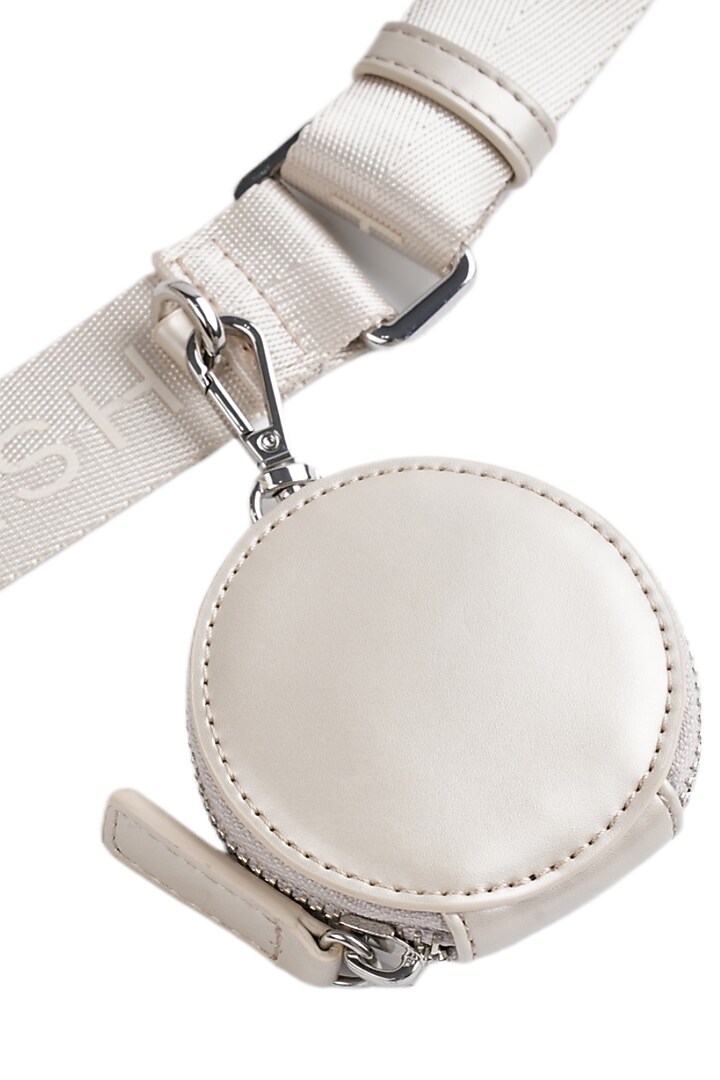 Silver Vegan Leather Crossbody Duffel Bag by MIR KASH at Pernia's Pop Up Shop