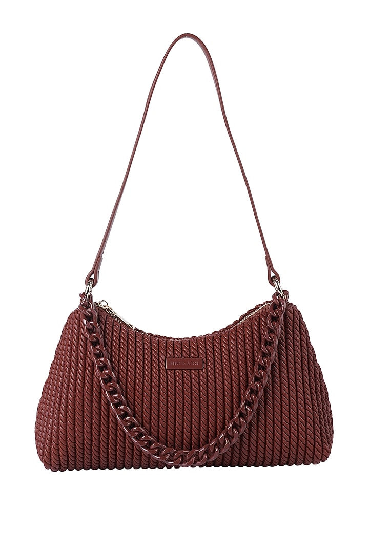 Cherry Red Vegan Leather Shoulder Bag by MIR KASH at Pernia's Pop Up Shop