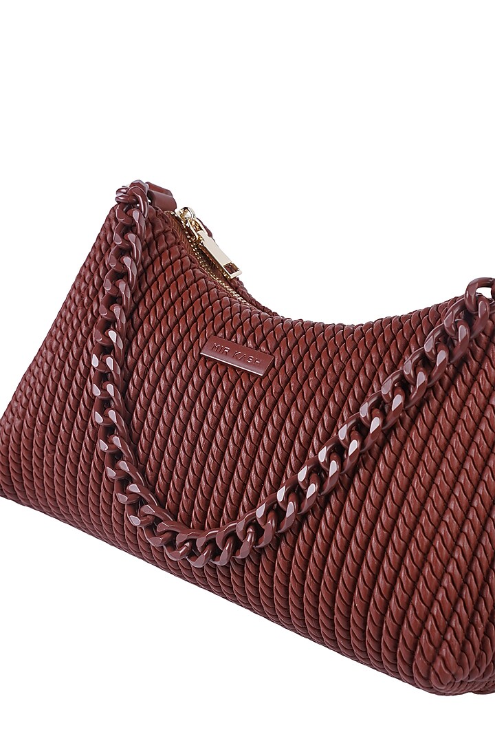 Cherry Red Vegan Leather Shoulder Bag by MIR KASH at Pernia's Pop Up Shop