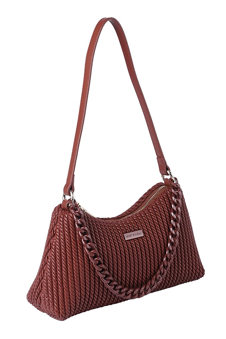 Cherry Red Vegan Leather Shoulder Bag by MIR KASH at Pernia's Pop Up Shop