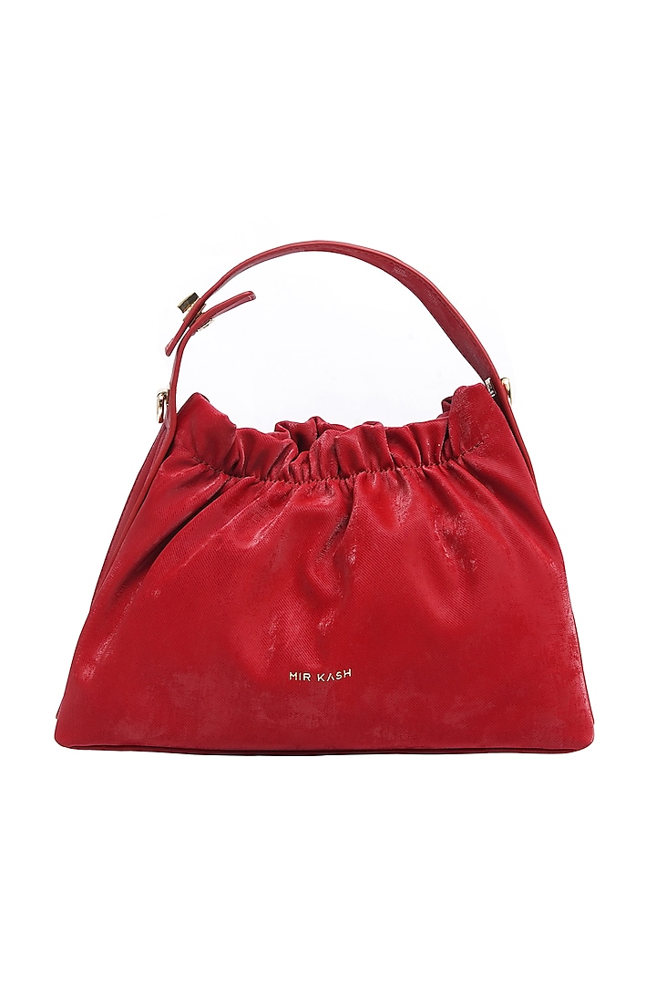 Red Velvet Scrunchy Bag by MIR KASH at Pernia's Pop Up Shop