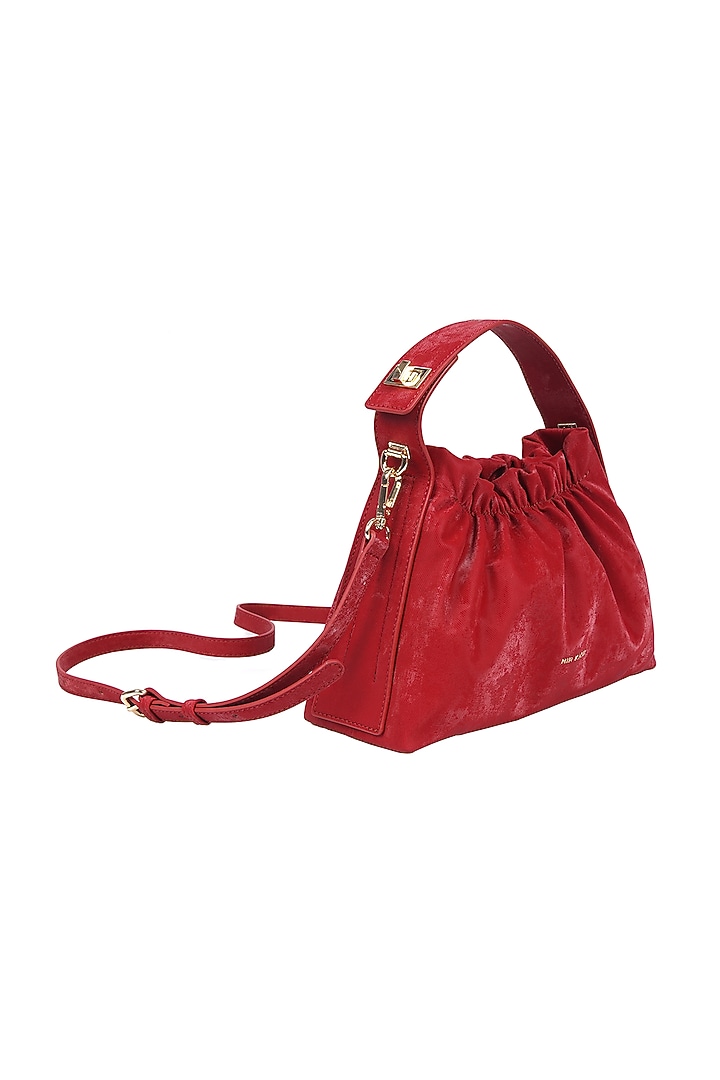Red Velvet Scrunchy Bag by MIR KASH at Pernia's Pop Up Shop