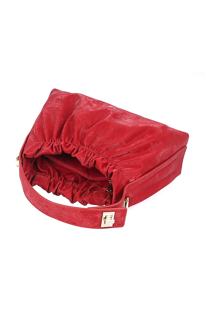 Red Velvet Scrunchy Bag by MIR KASH at Pernia's Pop Up Shop