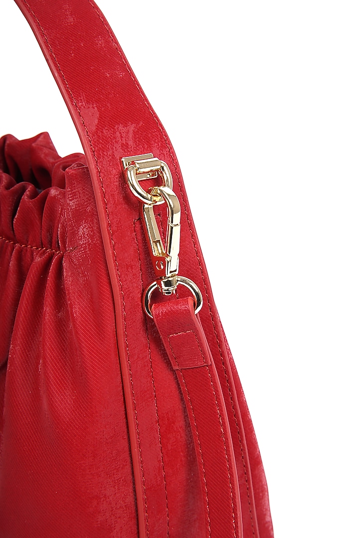Red Velvet Scrunchy Bag by MIR KASH at Pernia's Pop Up Shop