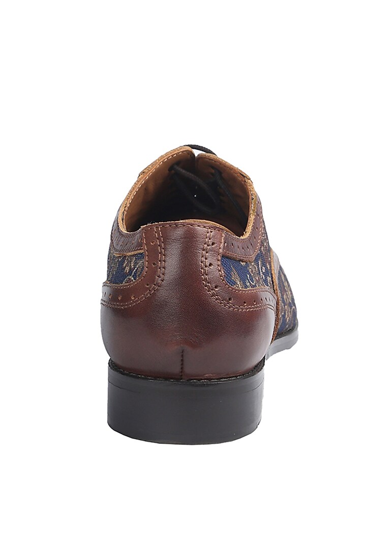 Brown Leather & Canvas Shoes by MisterSinister at Pernia's Pop Up Shop