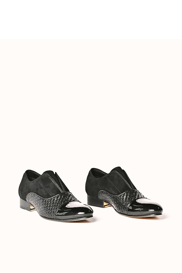 Black Leather Slip-On Shoes by MisterSinister at Pernia's Pop Up Shop