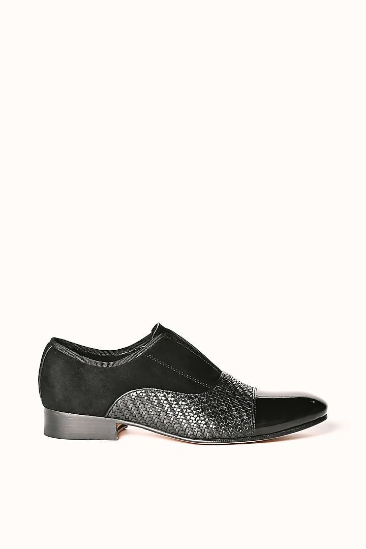 Black Leather Slip-On Shoes by MisterSinister at Pernia's Pop Up Shop
