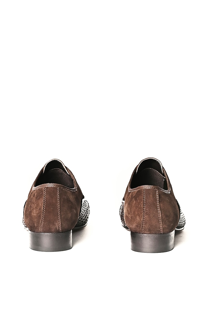 Brown Leather Slip-On Shoes by MisterSinister at Pernia's Pop Up Shop
