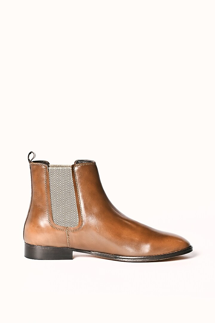 Caramel Leather Chelsea Boots by MisterSinister at Pernia's Pop Up Shop
