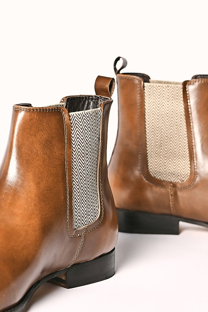 Caramel Leather Chelsea Boots by MisterSinister at Pernia's Pop Up Shop