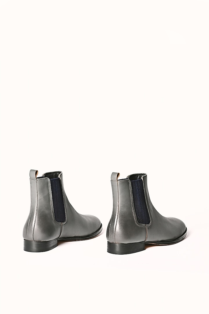 Grey Leather Chelsea Boots by MisterSinister at Pernia's Pop Up Shop