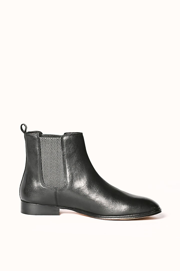 Black Leather Chelsea Boots by MisterSinister at Pernia's Pop Up Shop