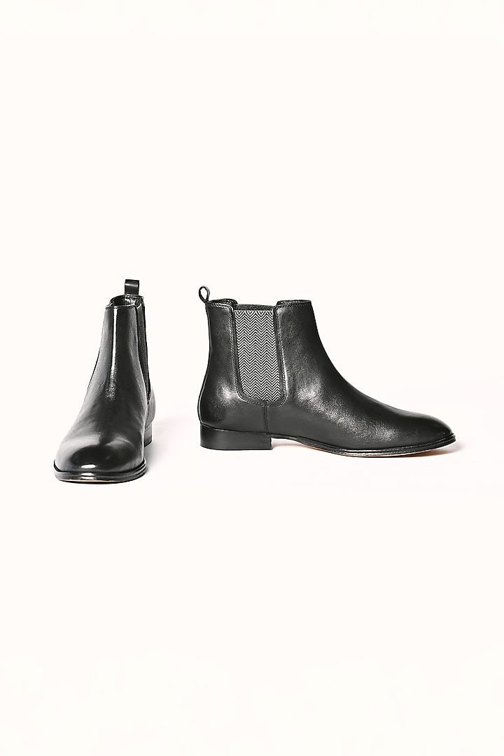 Black Leather Chelsea Boots by MisterSinister at Pernia's Pop Up Shop