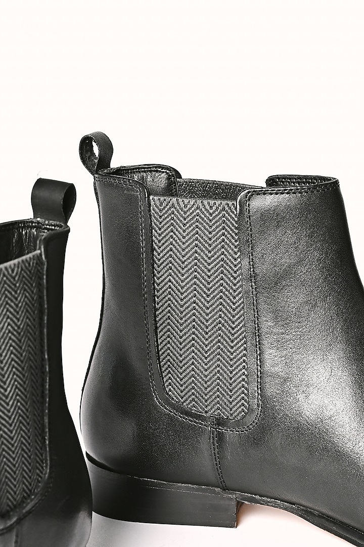 Black Leather Chelsea Boots by MisterSinister at Pernia's Pop Up Shop