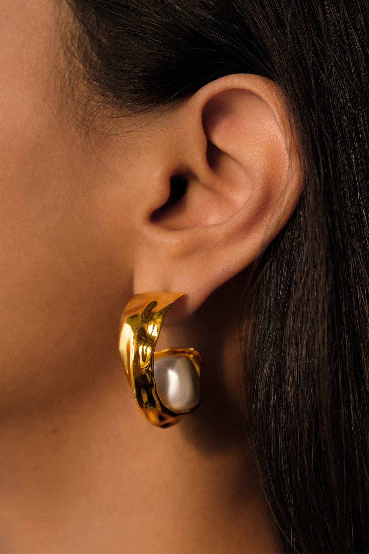 Silver Plated Geometric Design Small Hoop Earrings