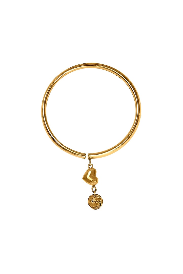 Gold Plated Handcrafted Charmed Pala Bangle by Misho Designs at Pernia ...