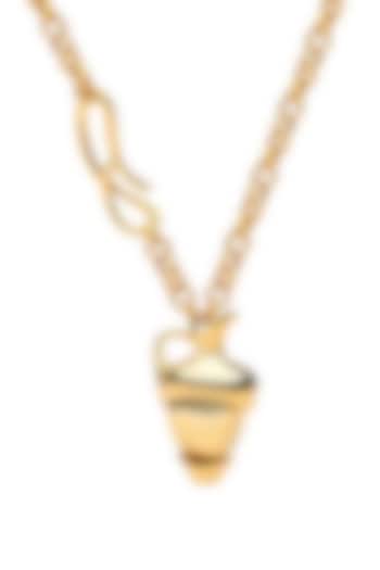 Gold Plated Handcrafted Amphora Necklace by Misho Design