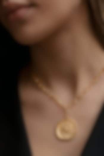 Gold Plated Cancer Zodiac Mini Link Chain Pendant Necklace by Misho Design at Pernia's Pop Up Shop