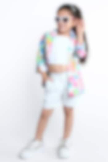 Multi-Colored Cotton Printed Co-Ord Set For Girls by Ministitch at Pernia's Pop Up Shop