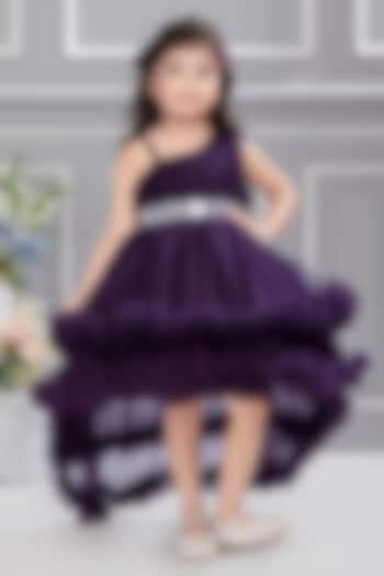 Purple Net Dress For Girls by Ministitch at Pernia's Pop Up Shop
