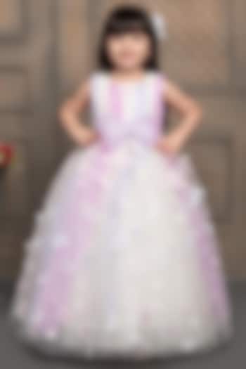 White Net Layered Gown For Girls by Ministitch at Pernia's Pop Up Shop