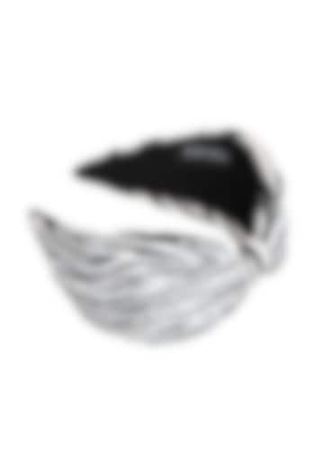 Black & White Handwoven Embellished Headband by MISSY