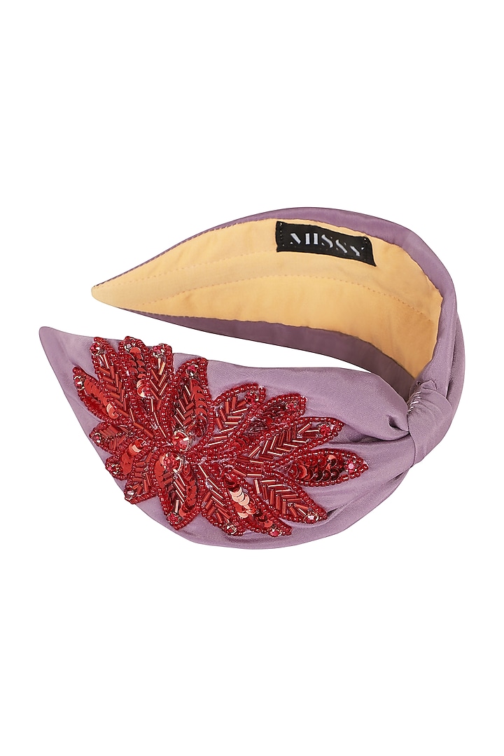 Purple Embellished Headband by MISSY